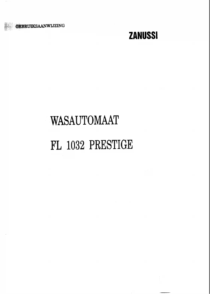 First page image of the manual for FL 1032 P
