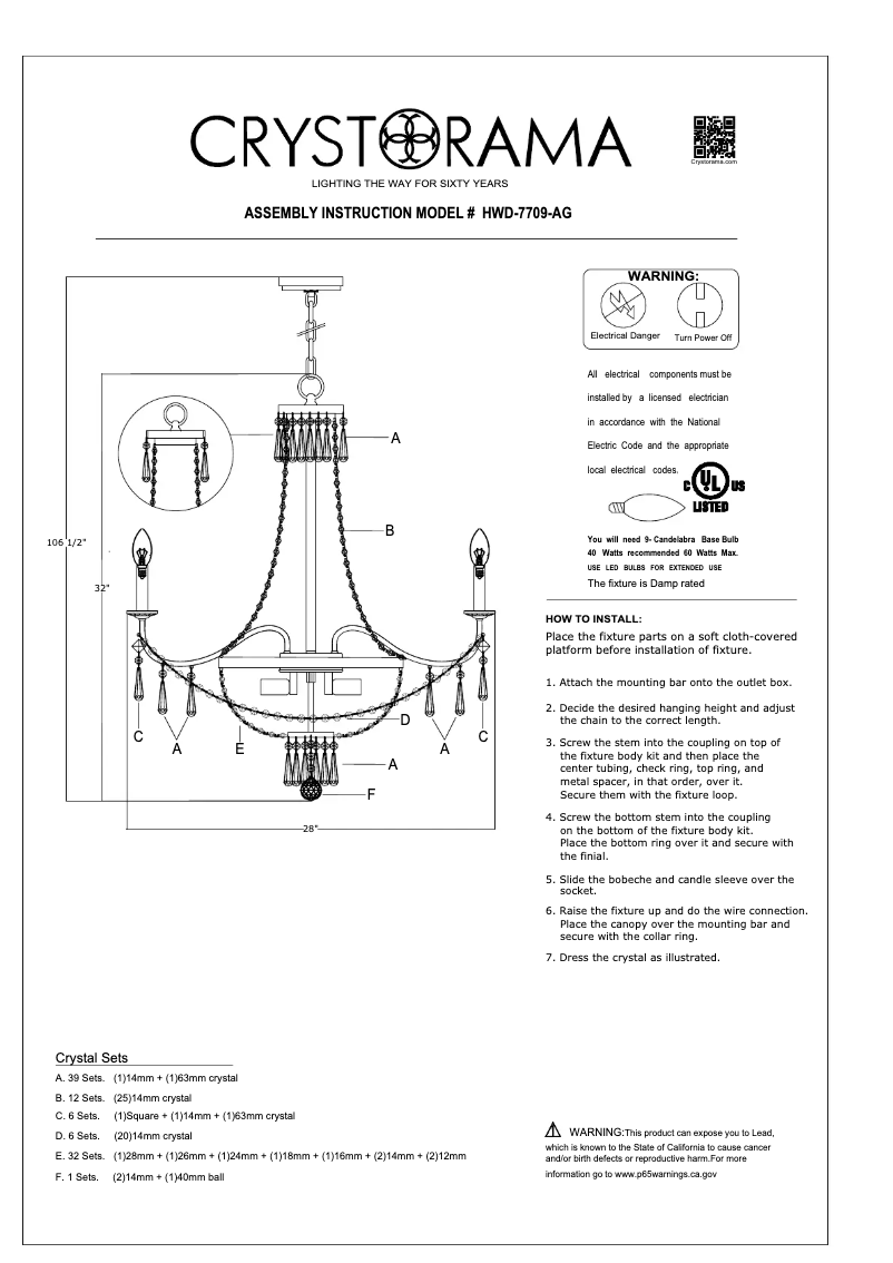 First page image of the manual for Haywood HWD-7709-AG