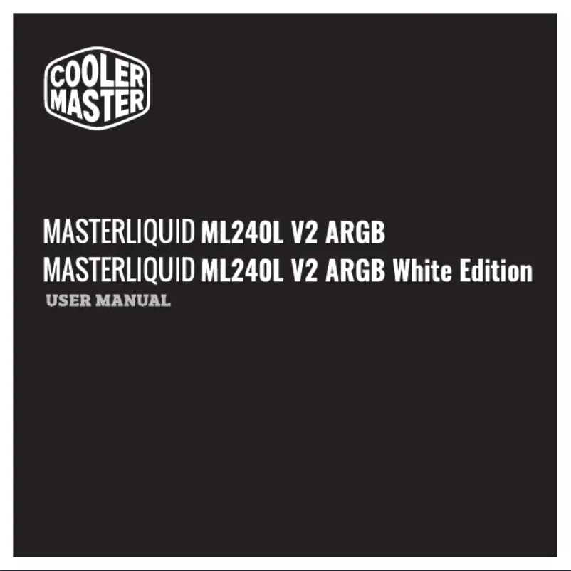 First page image of the manual for MasterLiquid ML240L V2 ARGB