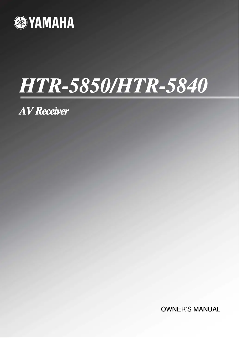Page 1 of the manual User Manual Yamaha HTR-5840