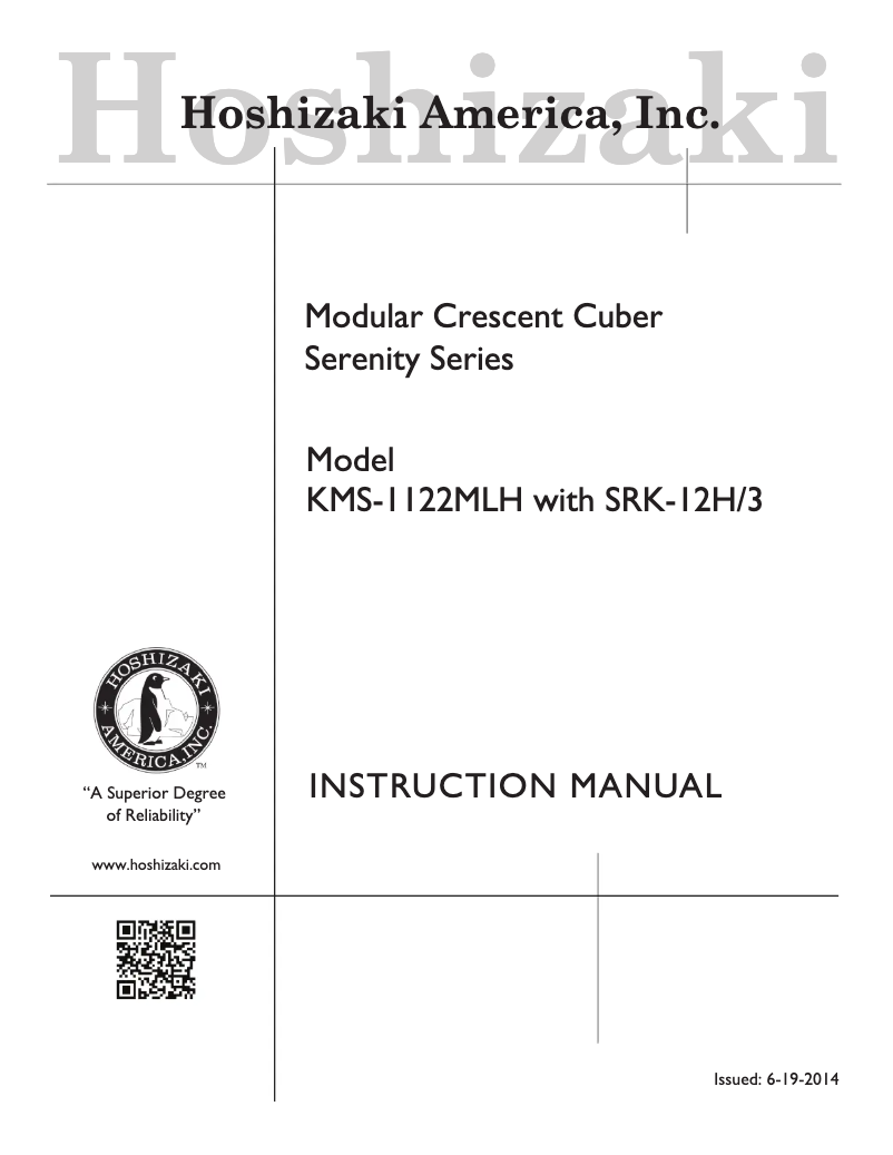 First page image of the manual for KMS-1122MLH
