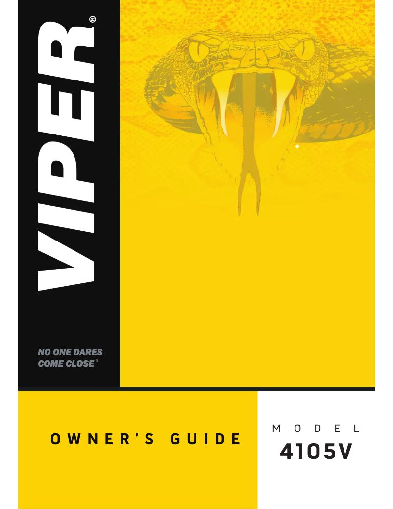 Page 1 of the manual User Manual Viper Model 4105V