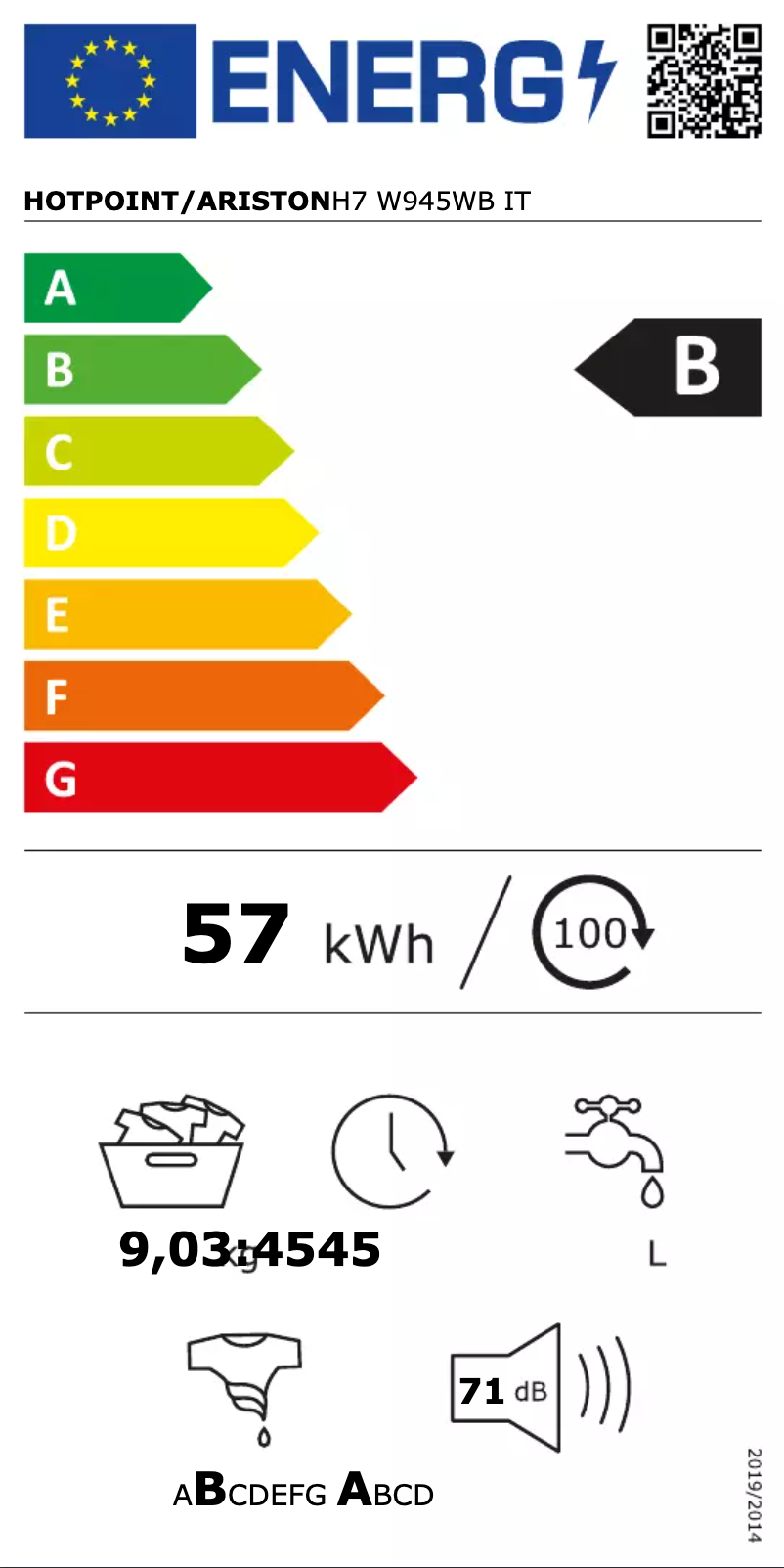 First page image of the manual for H7 W945WB IT
