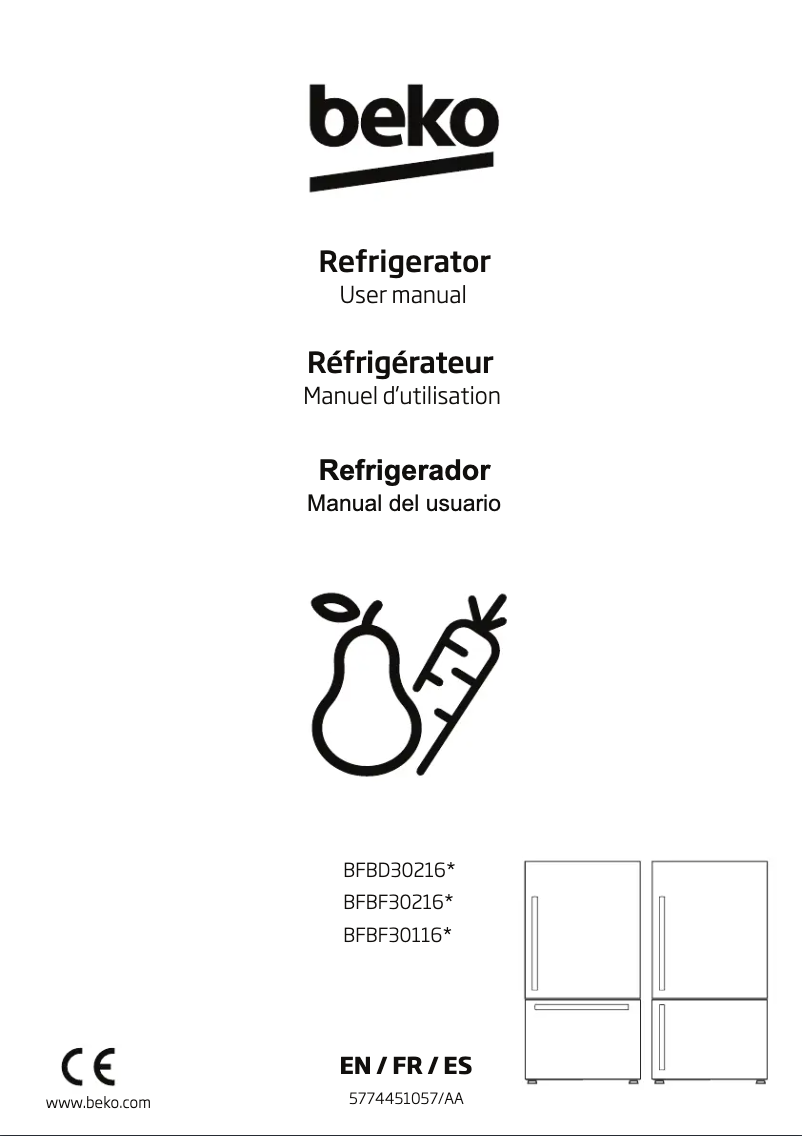 First page image of the manual for BFBF30216SSL