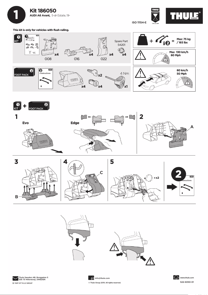 First page image of the manual for Kit 186050