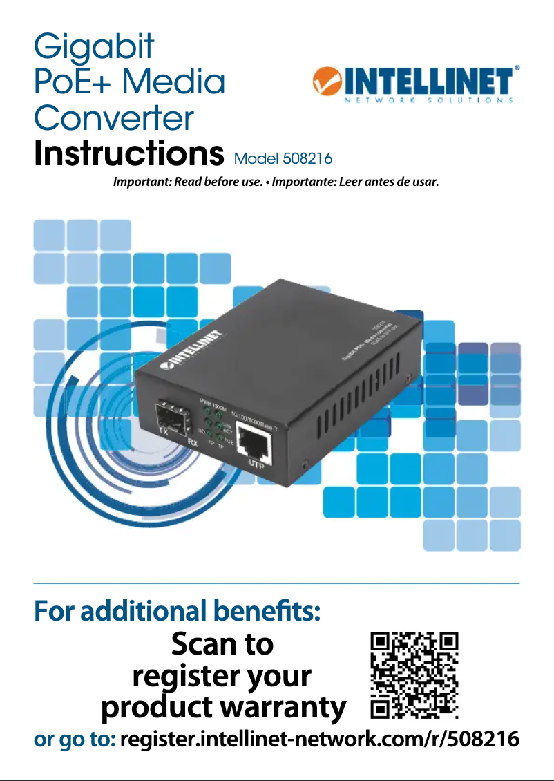 Page 1 of the manual User Manual Intellinet 508216