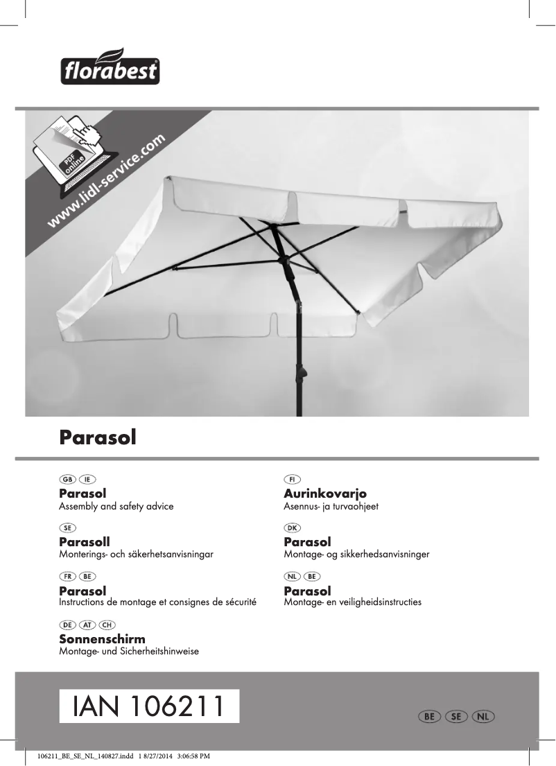 Page 1 of the manual User Manual Florabest IAN 106211