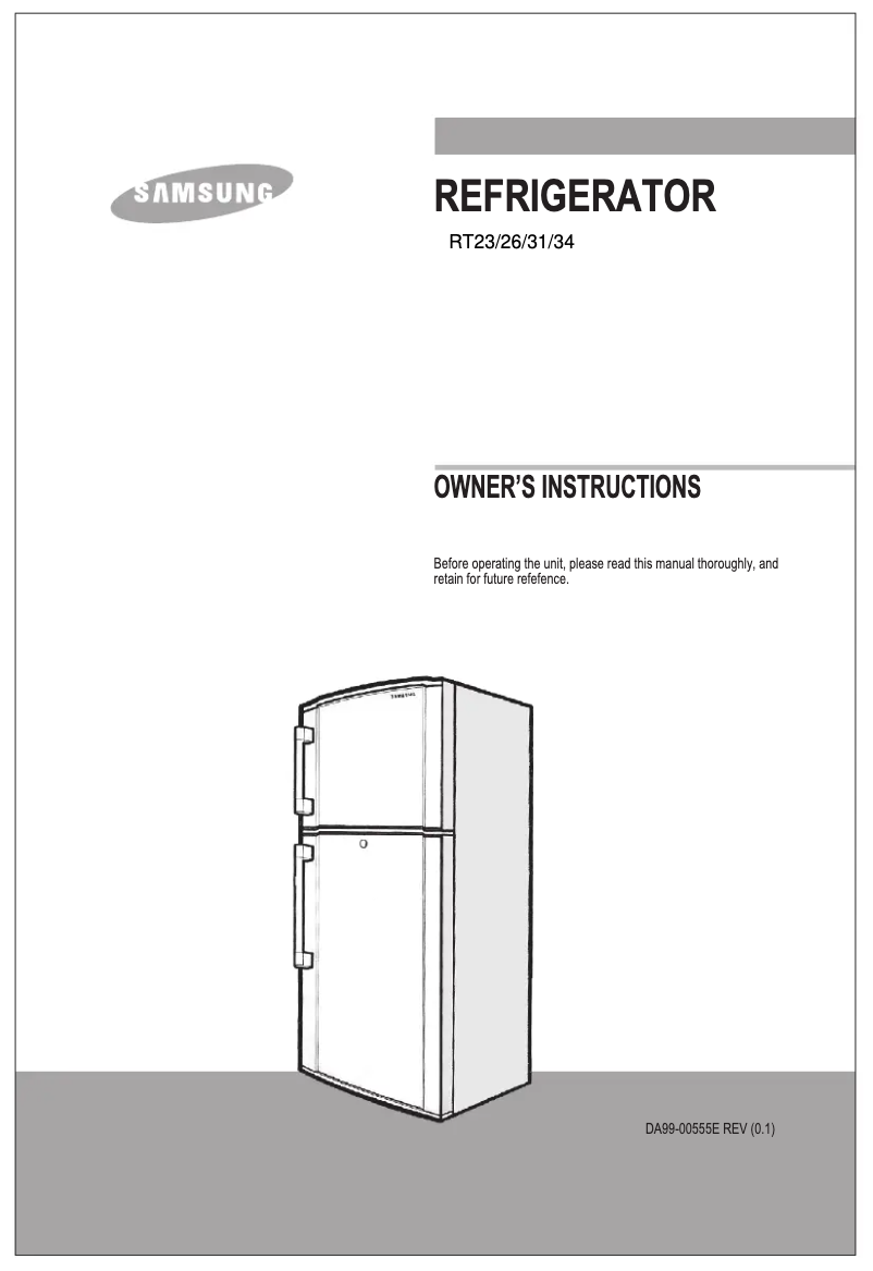 First page image of the manual for RT23QVDR1