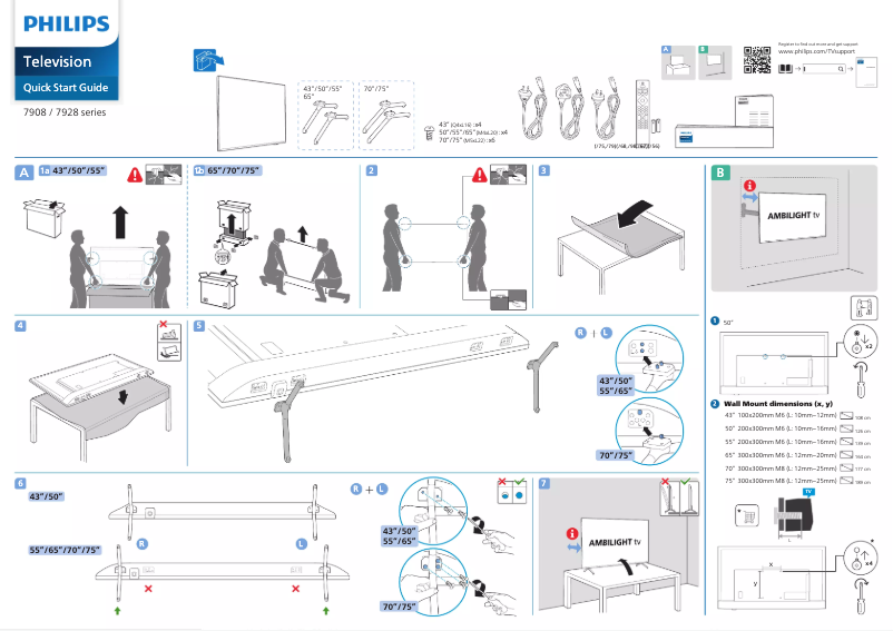First page image of the manual for 50PUT7908