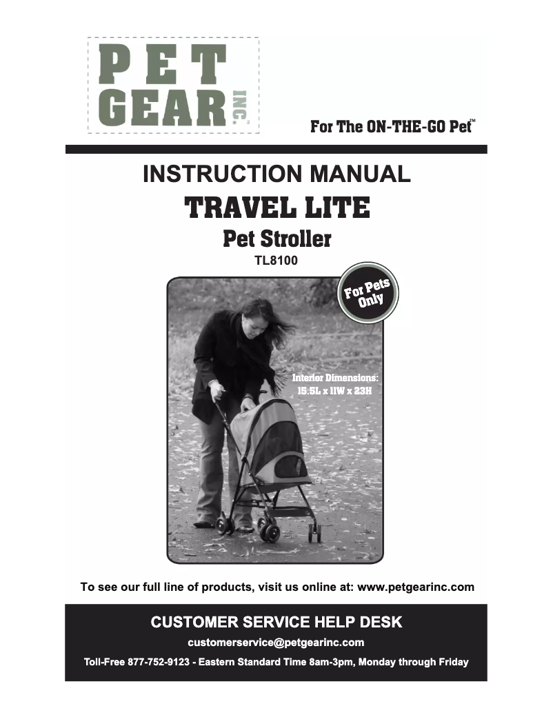 Page 1 of the manual User Manual Pet Gear Travel Lite