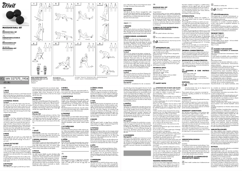 Page 1 of the manual User Manual Crivit IAN 327375