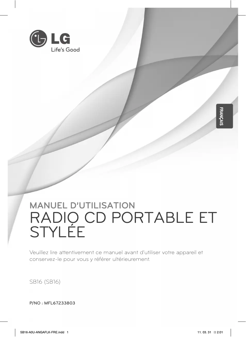 Page 1 of the manual User Manual LG SB16