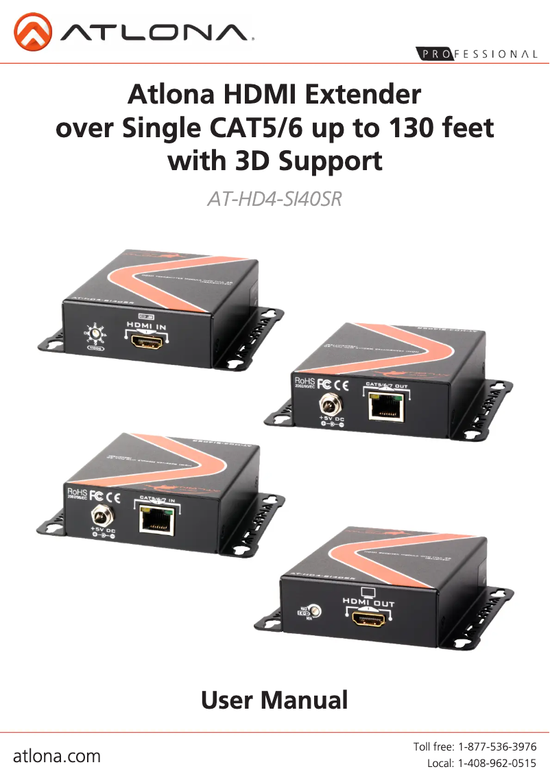 Image de la première page du manuel de l'appareil AT-HD4-SI40SR