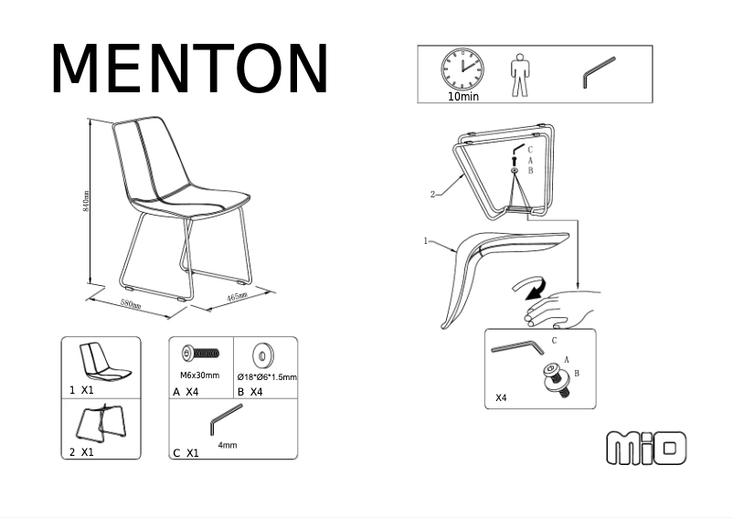 Page 1 of the manual User Manual Mio Menton
