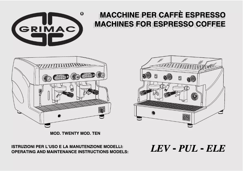 First page image of the manual for Twenty