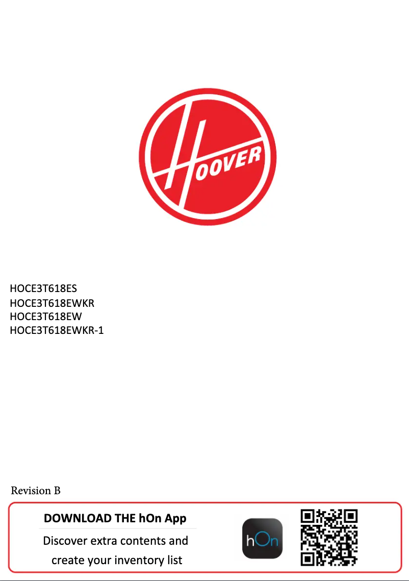 Page 1 of the manual User Manual Hoover HOCE3T618EWKR-1