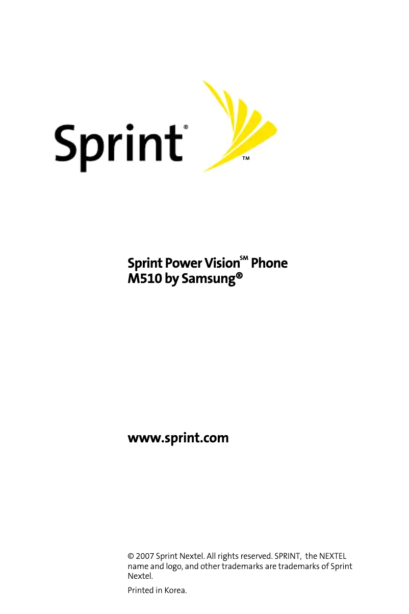 First page image of the manual for SPH-M510