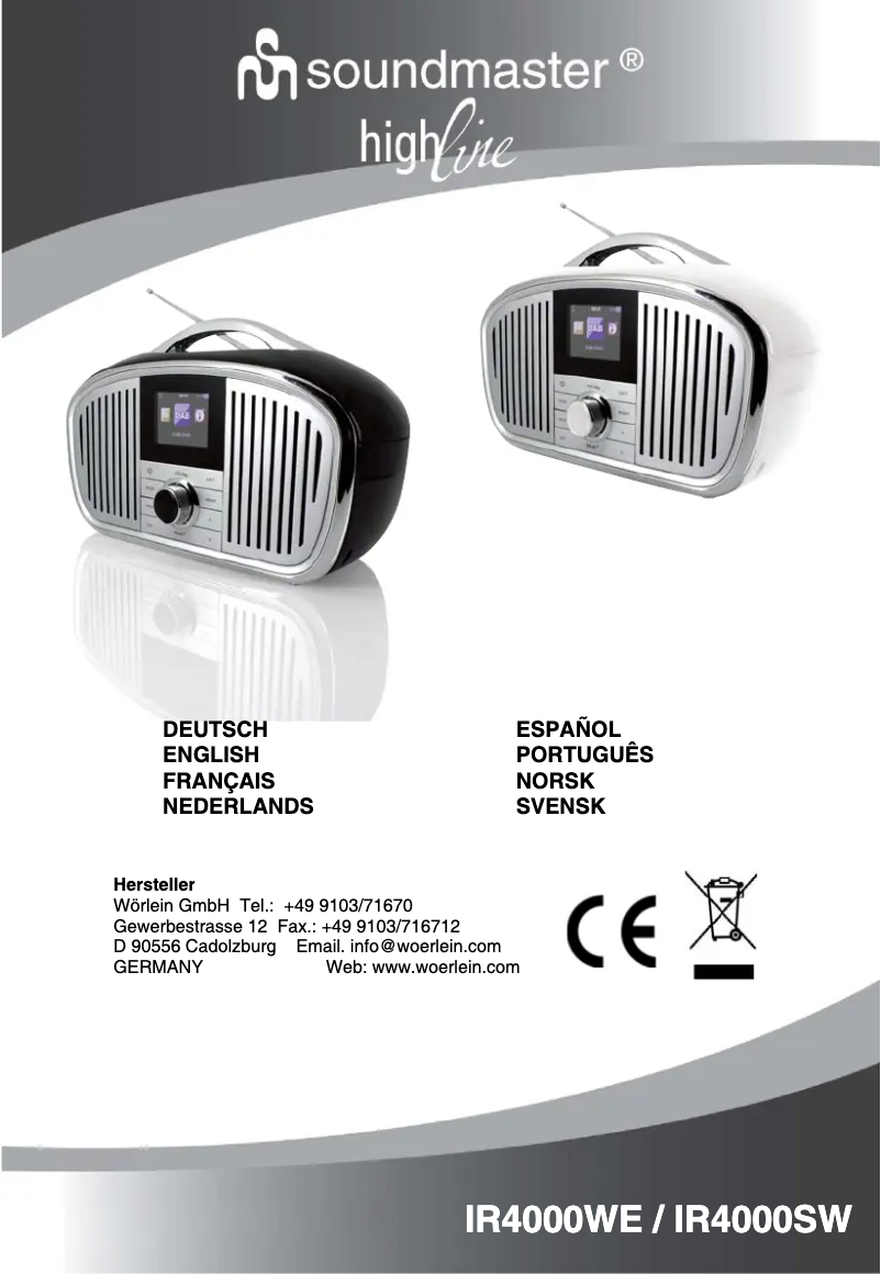 First page image of the manual for IR4000SW