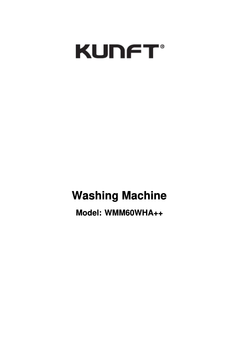 Image de la première page du manuel de l'appareil WMM60WHA++