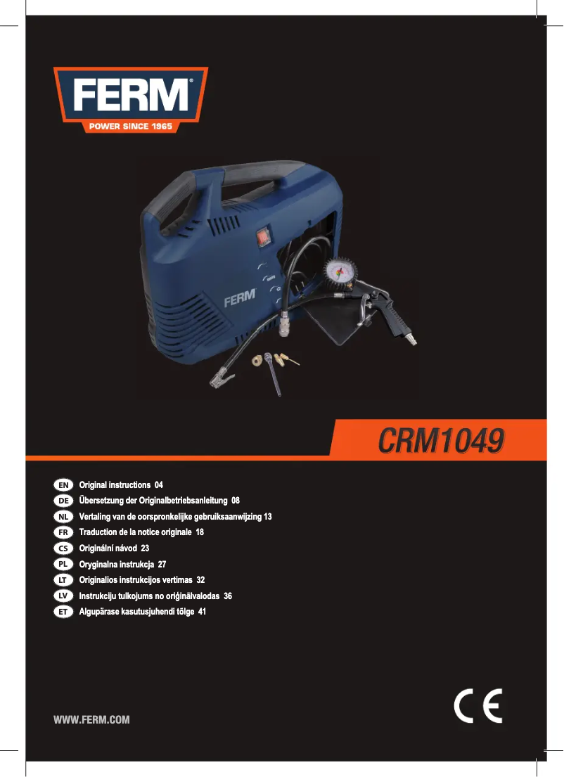 Page 1 of the manual User Manual Ferm CRM1049