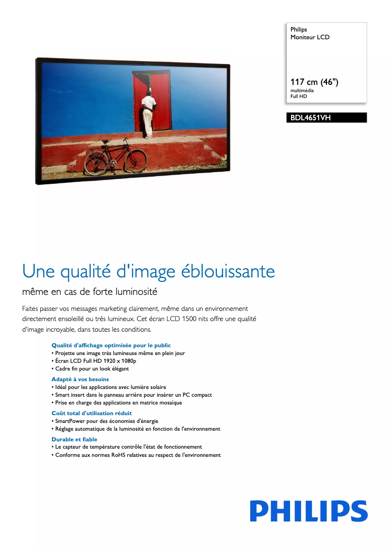 First page image of the manual for BDL4651VH