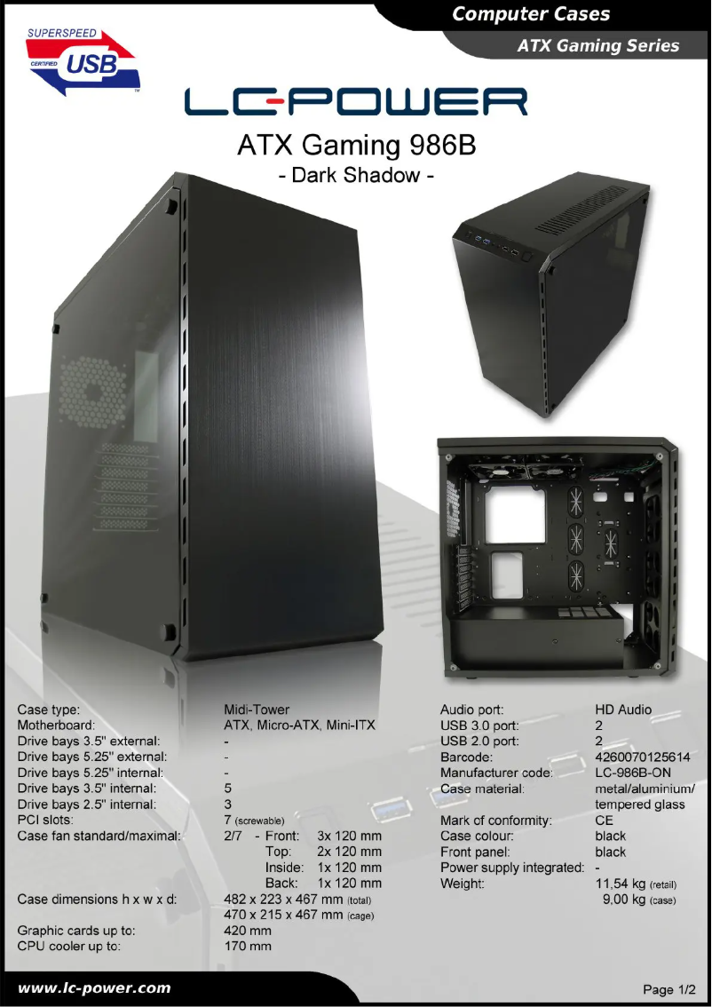 First page image of the manual for Gaming 986B