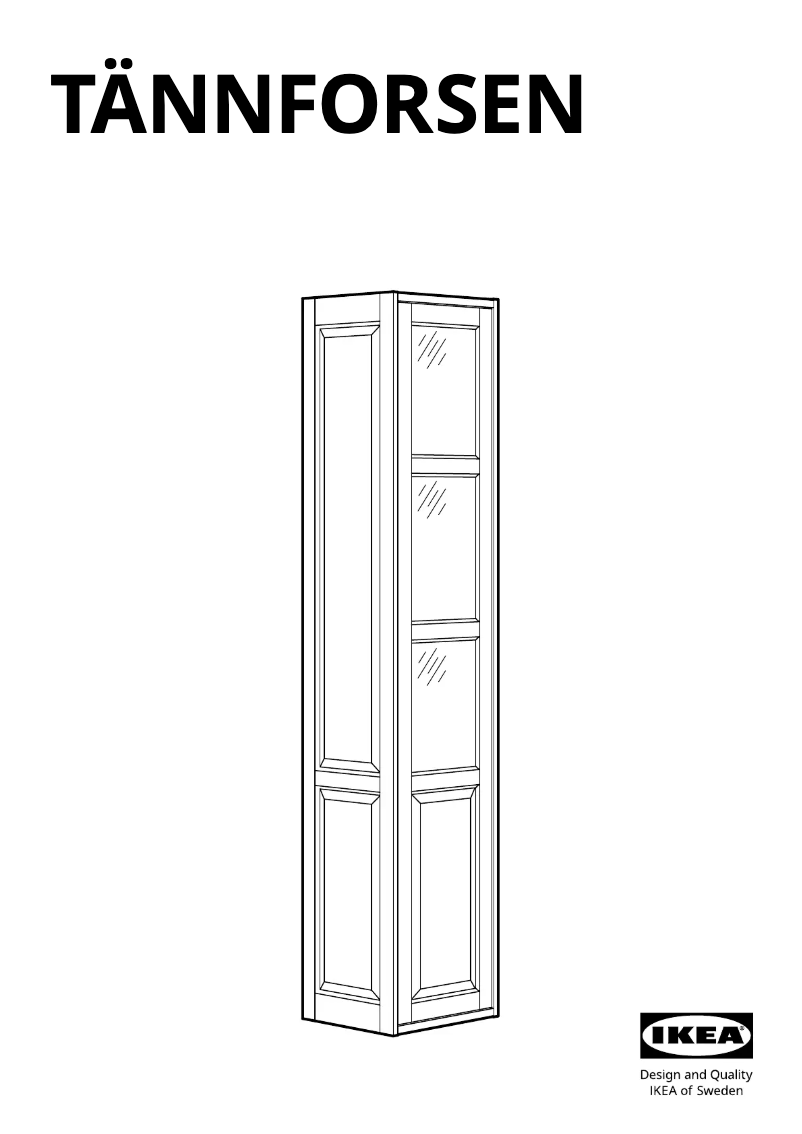 First page image of the manual for TÄNNFORSEN 305.354.25