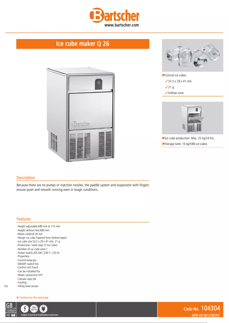 First page image of the manual for Q 26