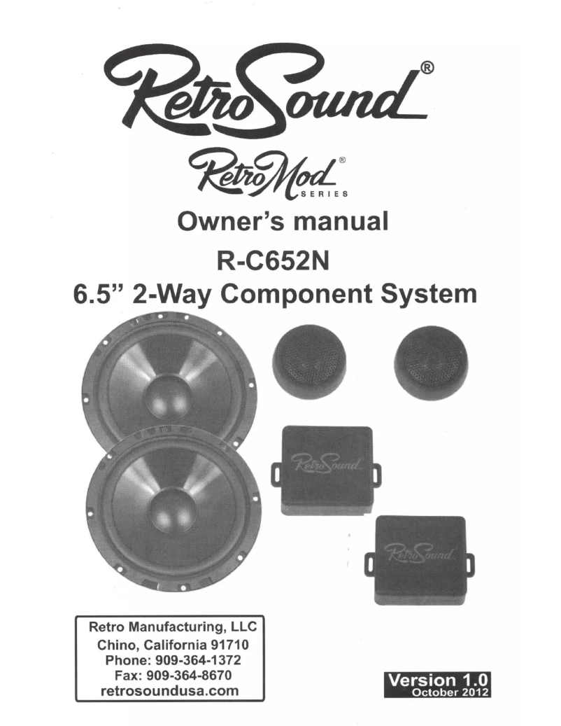 Page 1 of the manual User Manual RetroSound R-C652N