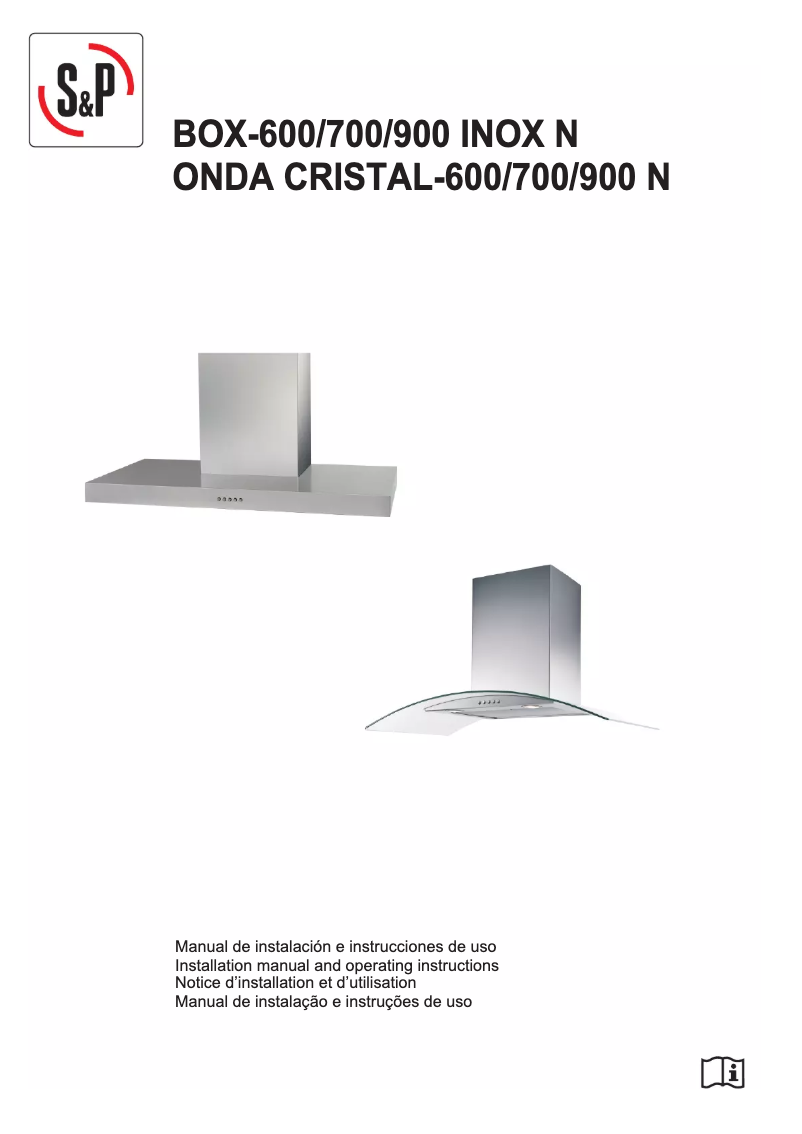 Page 1 of the manual User Manual Soler & Palau ONDA CRISTAL-600 N