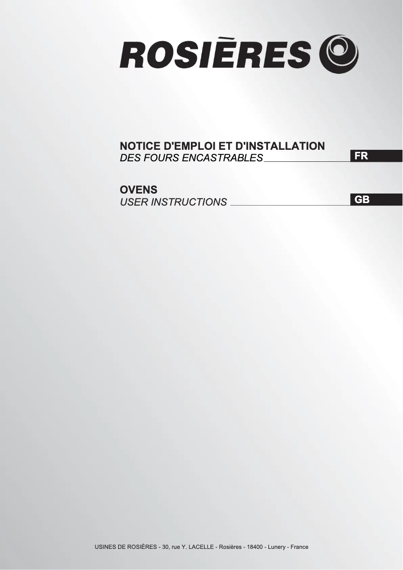 First page image of the manual for RFA 77 FIN