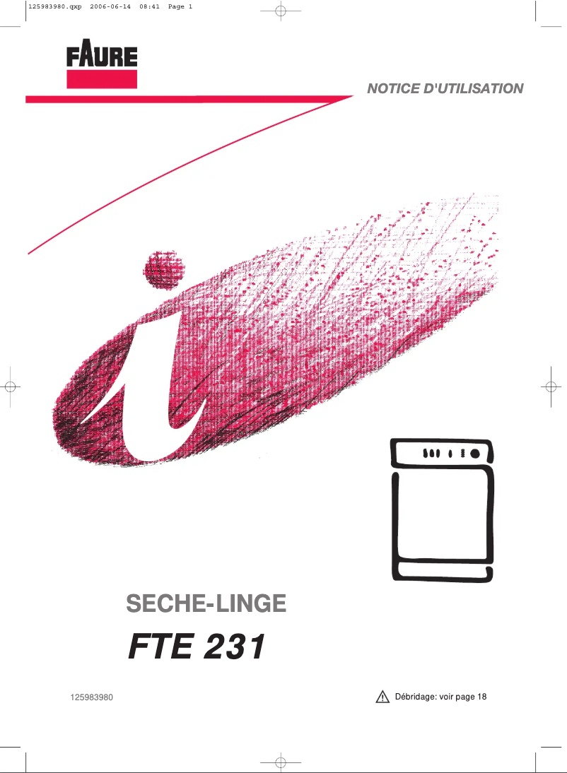 First page image of the manual for FTE231