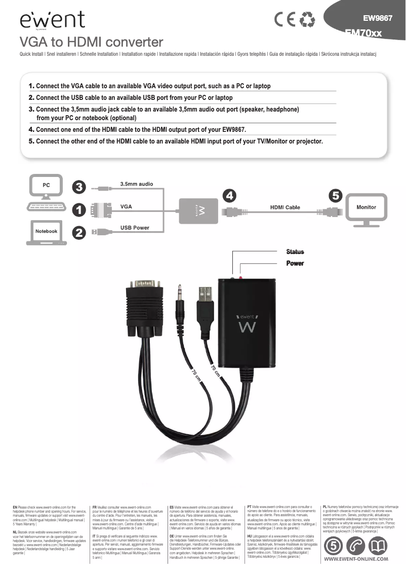 Image de la première page du manuel de l'appareil EW9867