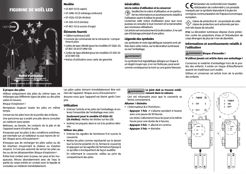 Page 1 of the manual User Manual LightZone GMD-03
