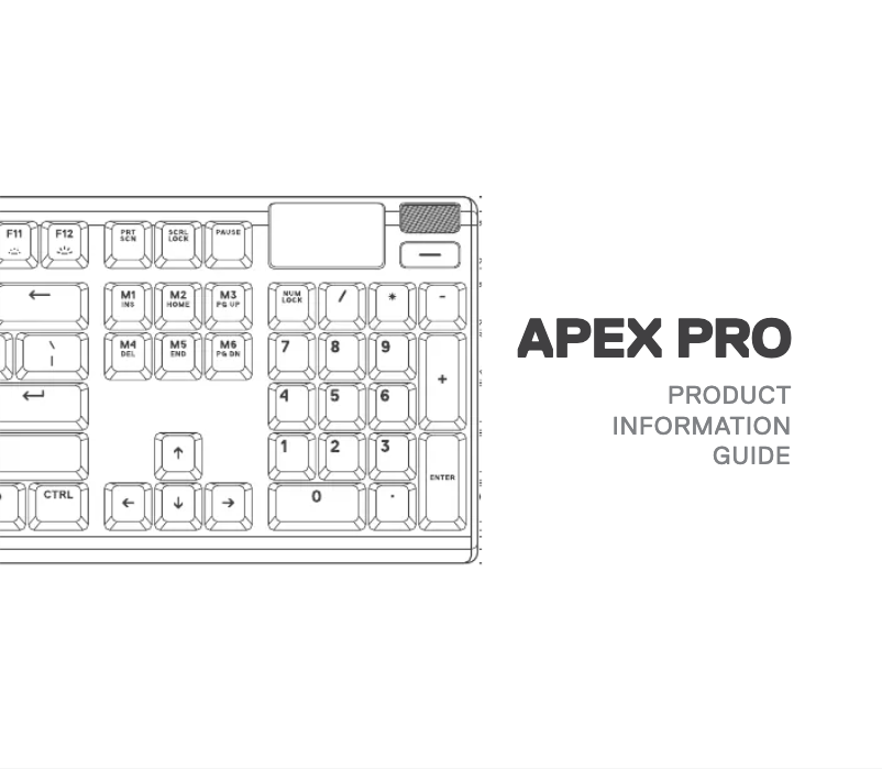 First page image of the manual for Apex Pro TKL