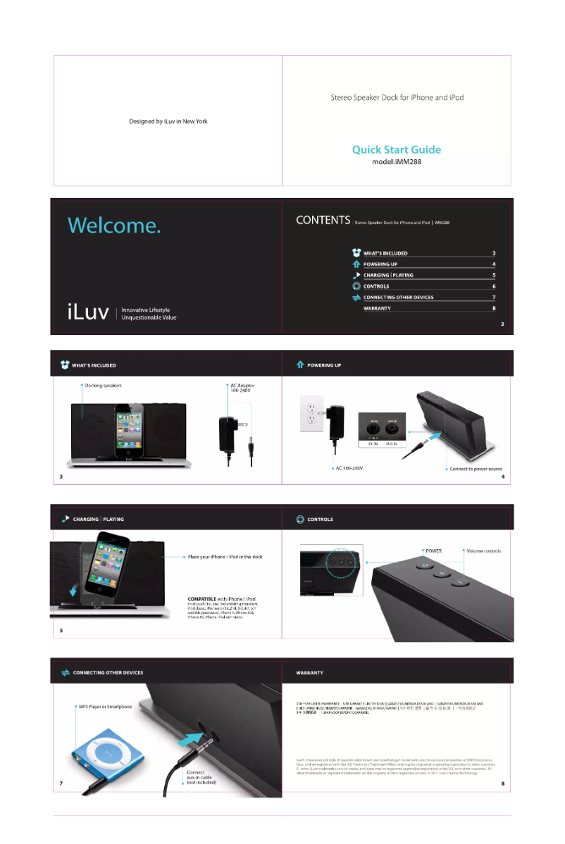 Page 1 of the manual User Manual iLuv IMM288