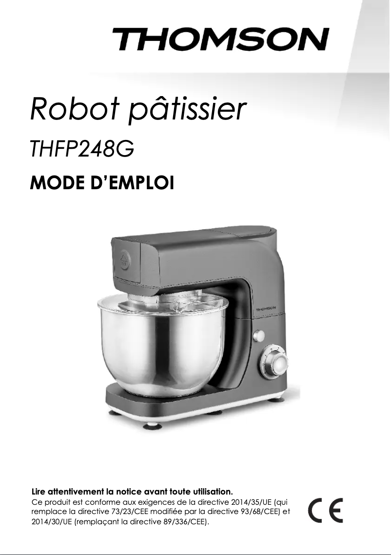 First page image of the manual for THFP248G