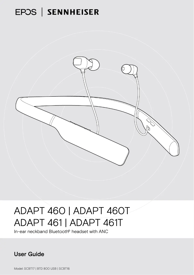 Page 1 of the manual User Manual Sennheiser ADAPT 460