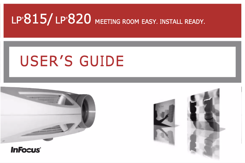 First page image of the manual for LP820