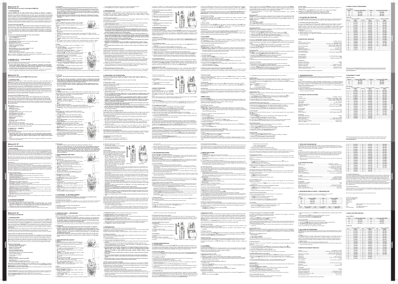 Page 1 of the manual User Manual Midland G7 XT