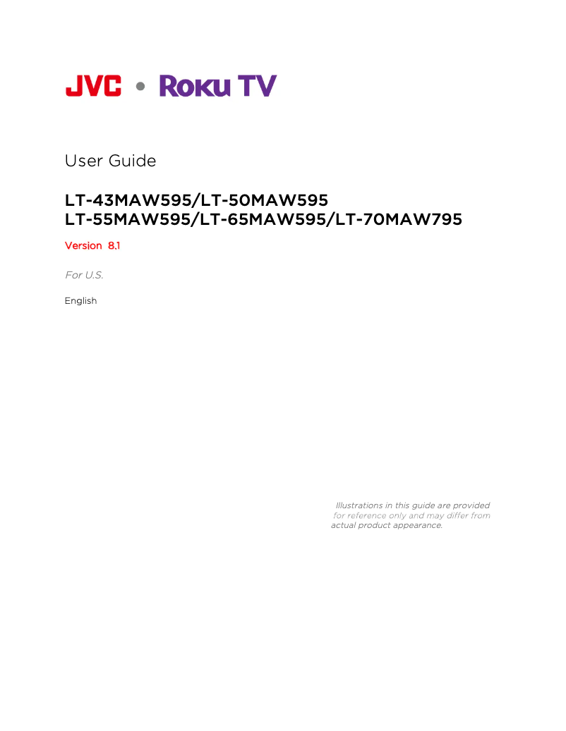 Page 1 of the manual User Manual JVC LT-70MAW795