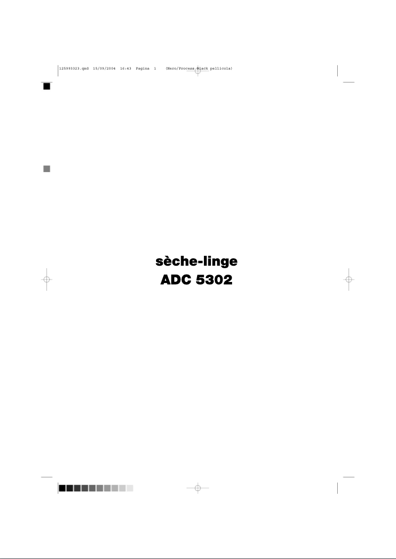 First page image of the manual for ADC 5302