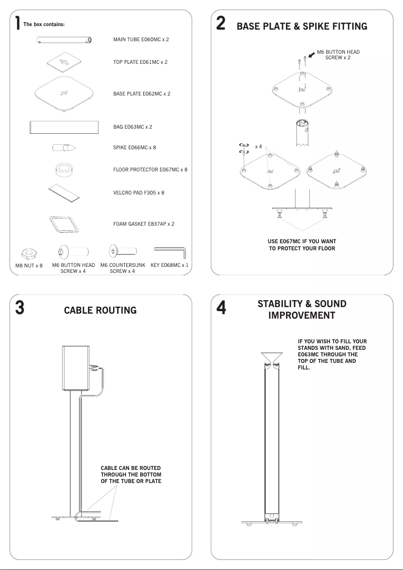 First page image of the manual for Solo Speaker Stand