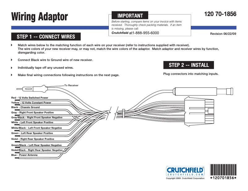 First page image of the manual for 70-1856