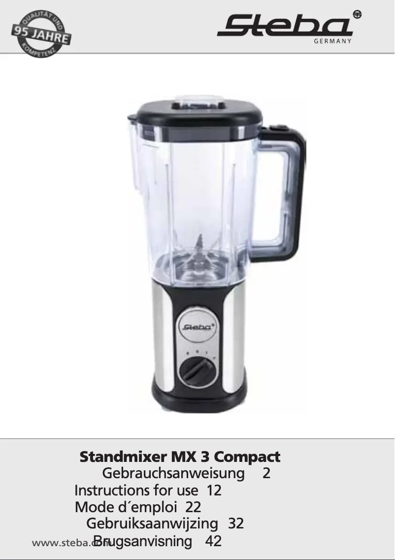 First page image of the manual for MX 3 Compact