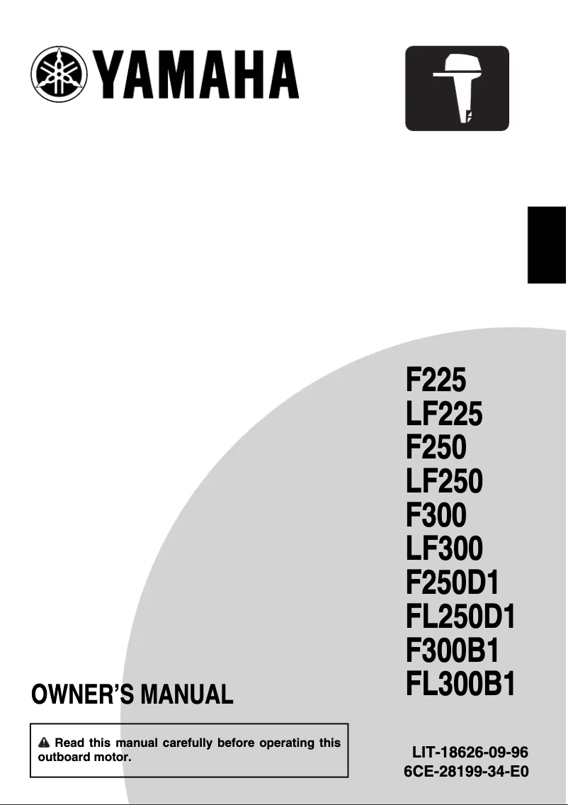 Page 1 de la notice Manuel utilisateur Yamaha F225