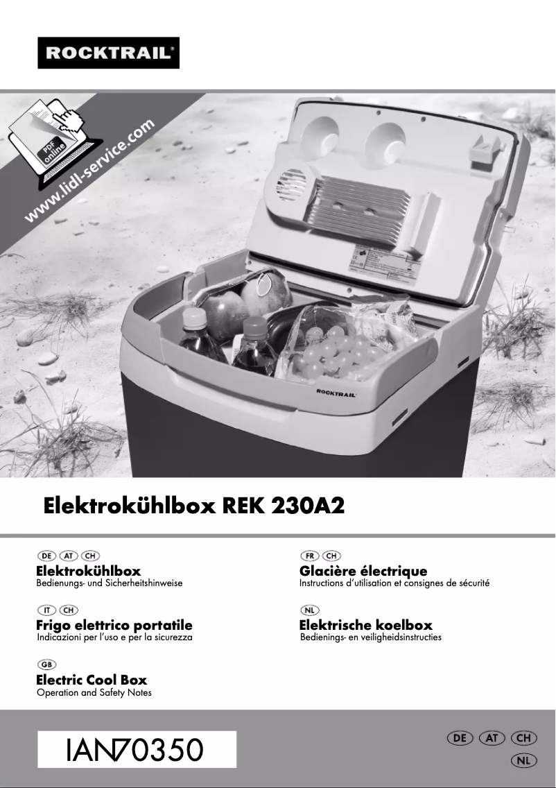First page image of the manual for REK 230 A2