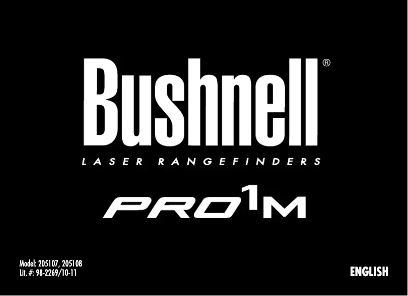 Page 1 of the manual User Manual Bushnell 205108