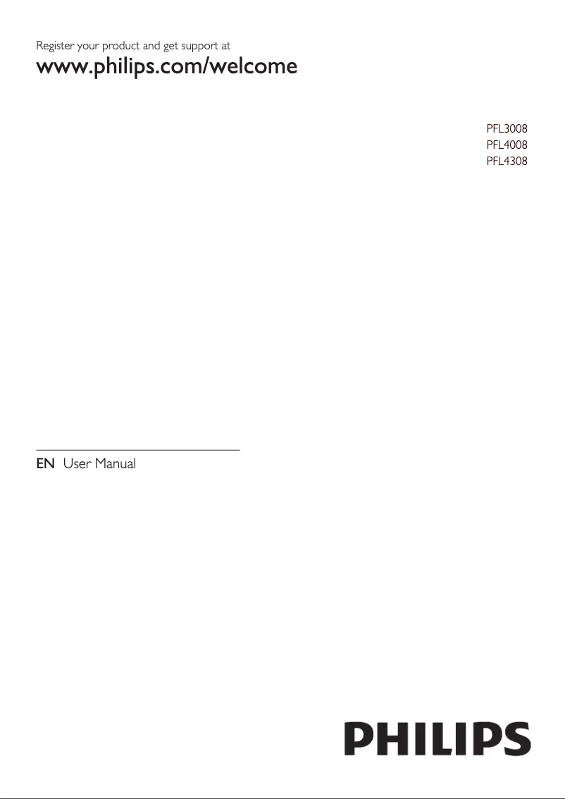 Page 1 of the manual User Manual Philips 46PFL4308