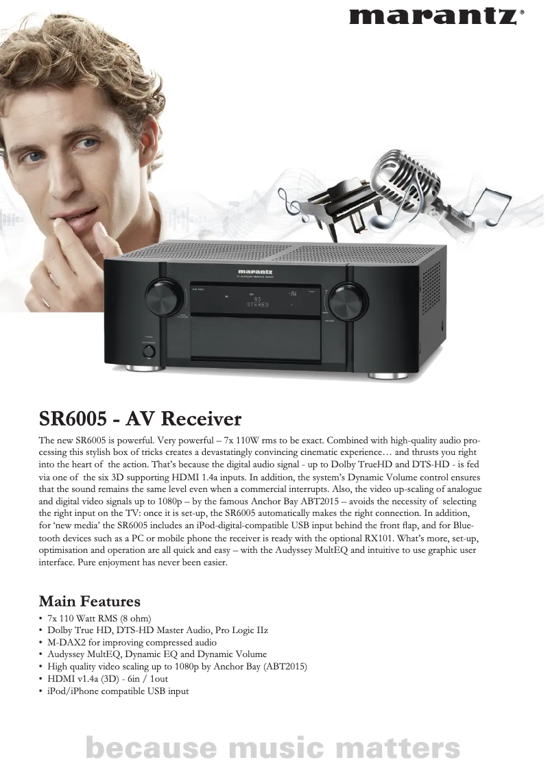 First page image of the manual for SR6005